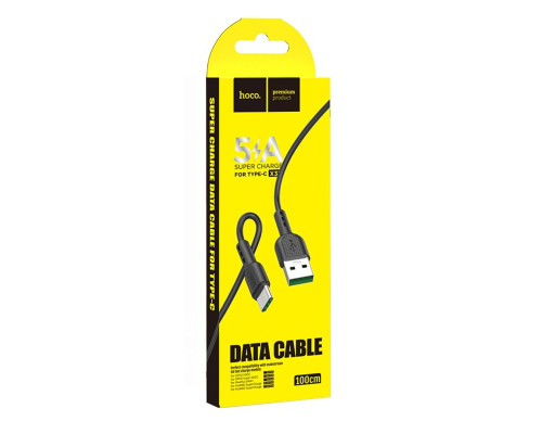 Кабель HOCO X33 Type-C 5A Surge charging data cable Black (6931474706119)