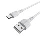 Кабель BOROFONE BX16 USB to Micro 2A, 1m, PVC, TPE connectors, White (BX16MW)