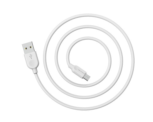 Кабель BOROFONE BX14 USB to Micro 2.4A, 3m, PVC, TPE connectors, White (BX14M3W)