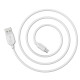 Кабель BOROFONE BX14 USB to Micro 2.4A, 3m, PVC, TPE connectors, White (BX14M3W)