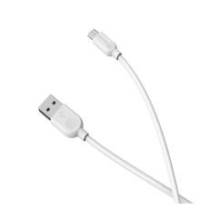 Кабель BOROFONE BX14 USB to Micro 2.4A, 3m, PVC, TPE connectors, White (BX14M3W)