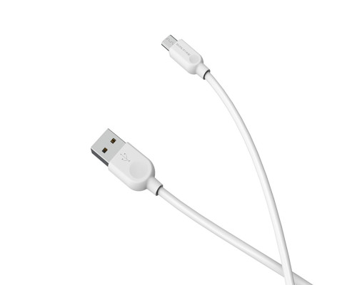 Кабель BOROFONE BX14 USB to Micro 2.4A, 3m, PVC, TPE connectors, White (BX14M3W)