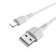 Кабель BOROFONE BX16 USB to iP 2A, 1m, PVC, TPE connectors, White (BX16LW)