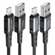 Кабель ACEFAST C1-02 USB to iP 2.4A, 1.2m, nylon, aluminum connectors, Black (AFC1-02B)