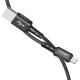 Кабель ACEFAST C1-02 USB to iP 2.4A, 1.2m, nylon, aluminum connectors, Black (AFC1-02B)