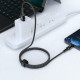 Кабель ACEFAST C1-02 USB to iP 2.4A, 1.2m, nylon, aluminum connectors, Black (AFC1-02B)