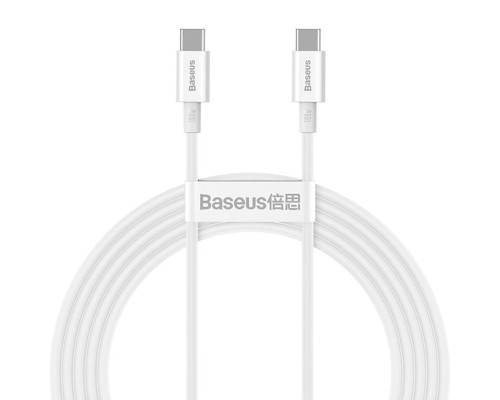 Кабель Baseus Superior Series Fast Charging Data Cable Type-C to Type-C 100W 2m White (CATYS-C02)