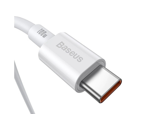 Кабель Baseus Superior Series Fast Charging Data Cable Type-C to Type-C 100W 2m White (CATYS-C02)