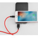 Кабель HOCO X21 USB to iP 2A, 1m, silicone, TPE connectors, Black+Red (6957531071372)