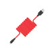 Кабель HOCO X21 USB to iP 2A, 1m, silicone, TPE connectors, Black+Red (6957531071372)