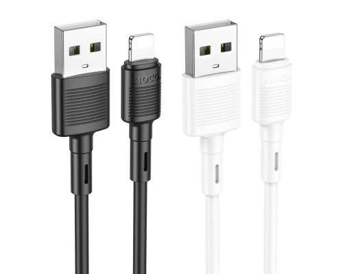 Кабель HOCO X83 USB to iP 2.4A, 1m, PVC, PVC connectors, Black (6931474770868)