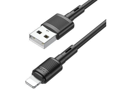 Кабель HOCO X83 USB to iP 2.4A, 1m, PVC, PVC connectors, Black (6931474770868)