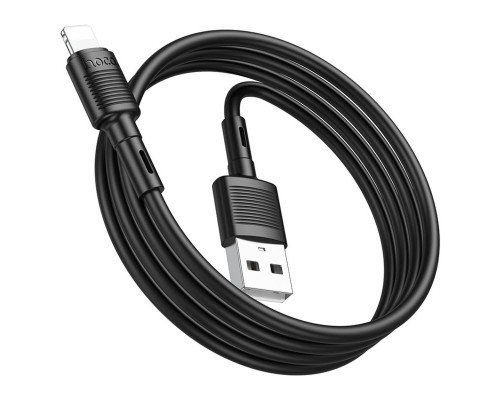 Кабель HOCO X83 USB to iP 2.4A, 1m, PVC, PVC connectors, Black (6931474770868)