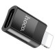 Адаптер HOCO UA17 iP Male to Type-C female USB2.0 adapter Black (6931474761996)