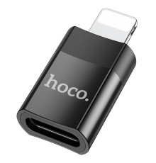 Адаптер HOCO UA17 iP Male to Type-C female USB2.0 adapter Black (6931474761996)
