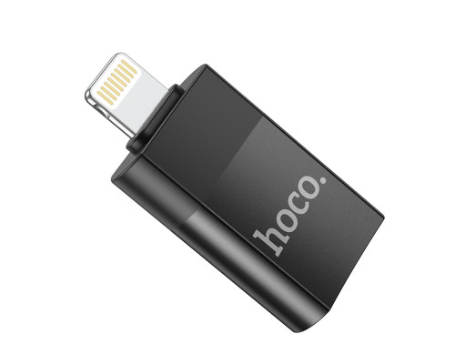 Адаптер HOCO UA17 iP Male to USB female USB2.0 adapter Black (6931474761989)