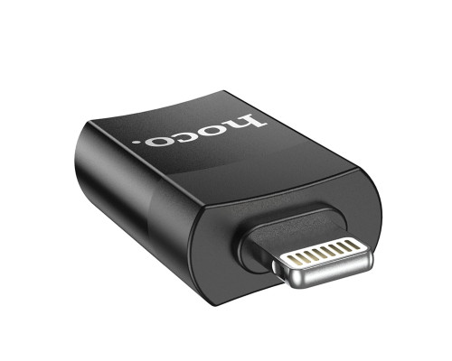 Адаптер HOCO UA17 iP Male to USB female USB2.0 adapter Black (6931474761989)