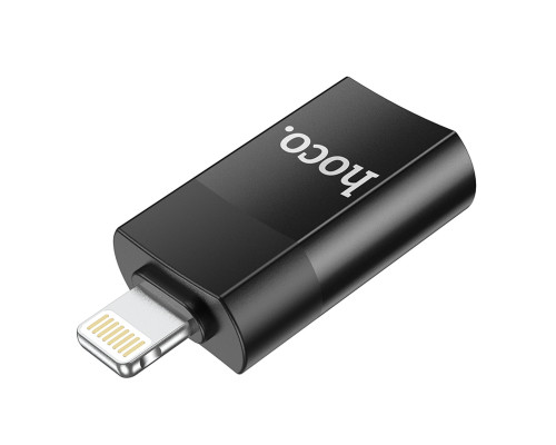 Адаптер HOCO UA17 iP Male to USB female USB2.0 adapter Black (6931474761989)