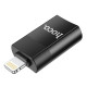 Адаптер HOCO UA17 iP Male to USB female USB2.0 adapter Black (6931474761989)