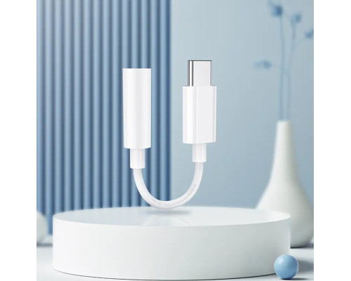 Аудiокабель HOCO LS35 Type-C to 3.5mm digital audio converter White (6931474790767)