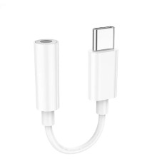 Аудiокабель HOCO LS35 Type-C to 3.5mm digital audio converter White (6931474790767)