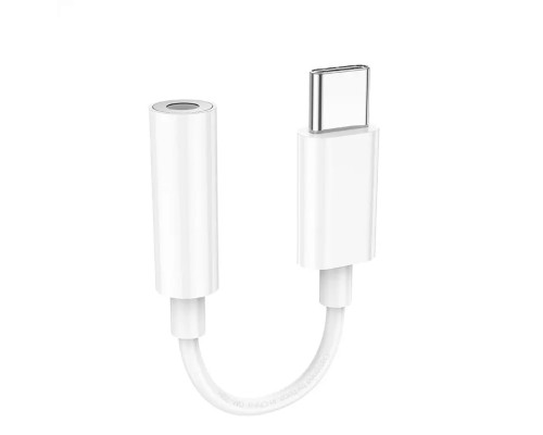Аудiокабель HOCO LS35 Type-C to 3.5mm digital audio converter White (6931474790767)