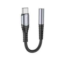 Кабель-перехiдник HOCO LS33 Type-C Digital 3.5 Audio converter Metal Gray (6931474761163)