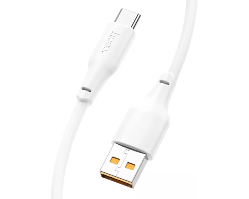 Кабель HOCO X93 USB to Type-C 100W, 1m, TPE, TPE connectors, White (6931474790682)