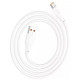 Кабель HOCO X93 USB to Type-C 100W, 1m, TPE, TPE connectors, White (6931474790682)