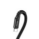 Кабель Baseus Fish eye Spring Data Cable For Type-C 3A 1M Black (CATSR-01)