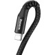 Кабель Baseus Fish eye Spring Data Cable Lightning 1m Black (CALSR-01)