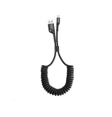 Кабель Baseus Fish eye Spring Data Cable Lightning 1m Black (CALSR-01)