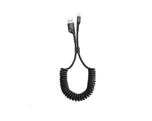 Кабель Baseus Fish eye Spring Data Cable Lightning 1m Black (CALSR-01)