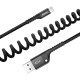 Кабель Baseus Fish eye Spring Data Cable Lightning 1m Black (CALSR-01)