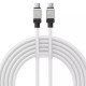 Кабель Baseus CoolPlay Series Fast Charging Cable Type-C to Type-C 100W 2m White (CAKW000302)