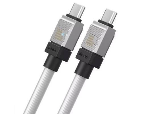 Кабель Baseus CoolPlay Series Fast Charging Cable Type-C to Type-C 100W 2m White (CAKW000302)