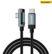 Кабель ESSAGER HCA0G-P Type-C to Type-C 100W 2m grey (EXCT1W-HCA0G-P)