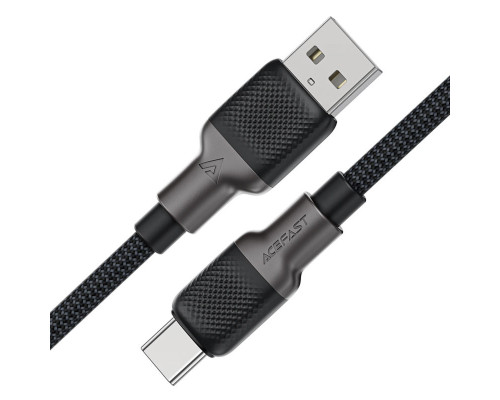 Кабель ACEFAST C10-04 USB to Type-C 3A, 1.2m, silicone, zinc connectors, Black (6974316283126)