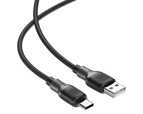 Кабель ACEFAST C10-04 USB to Type-C 3A, 1.2m, silicone, zinc connectors, Black (6974316283126)