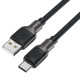 Кабель ACEFAST C10-04 USB to Type-C 3A, 1.2m, silicone, zinc connectors, Black (6974316283126)