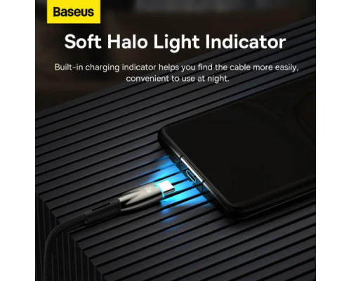 Кабель Baseus Glimmer Series Fast Charging Data Cable USB to Type-C 100W 2m Black (CADH000501)