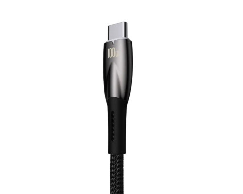 Кабель Baseus Glimmer Series Fast Charging Data Cable USB to Type-C 100W 2m Black (CADH000501)