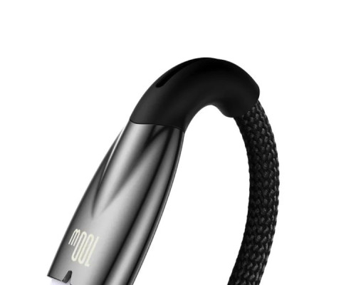 Кабель Baseus Glimmer Series Fast Charging Data Cable USB to Type-C 100W 2m Black (CADH000501)
