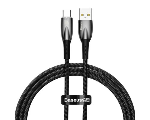 Кабель Baseus Glimmer Series Fast Charging Data Cable USB to Type-C 100W 2m Black (CADH000501)