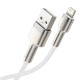 Кабель Baseus Cafule Series Metal Data Cable USB to IP 2.4A 1m White (CALJK-A02)
