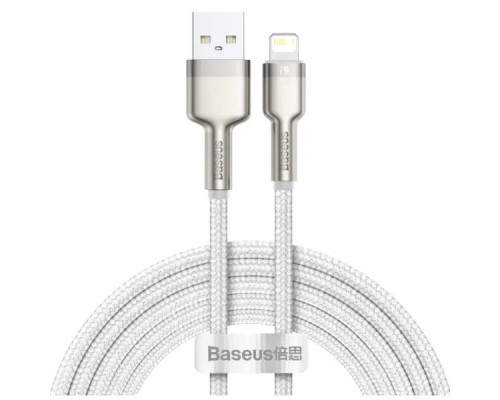 Кабель Baseus Cafule Series Metal Data Cable USB to IP 2.4A 1m White (CALJK-A02)