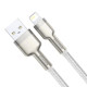 Кабель Baseus Cafule Series Metal Data Cable USB to IP 2.4A 1m White (CALJK-A02)