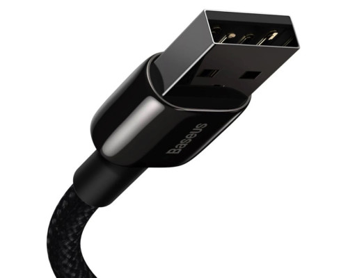 Кабель Baseus Tungsten Gold Fast Charging Data Cable USB to iP 2.4A 2m Black (CALWJ-A01)