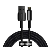 Кабель Baseus Tungsten Gold Fast Charging Data Cable USB to iP 2.4A 2m Black (CALWJ-A01)