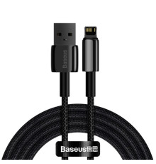 Кабель Baseus Tungsten Gold Fast Charging Data Cable USB to iP 2.4A 2m Black (CALWJ-A01)